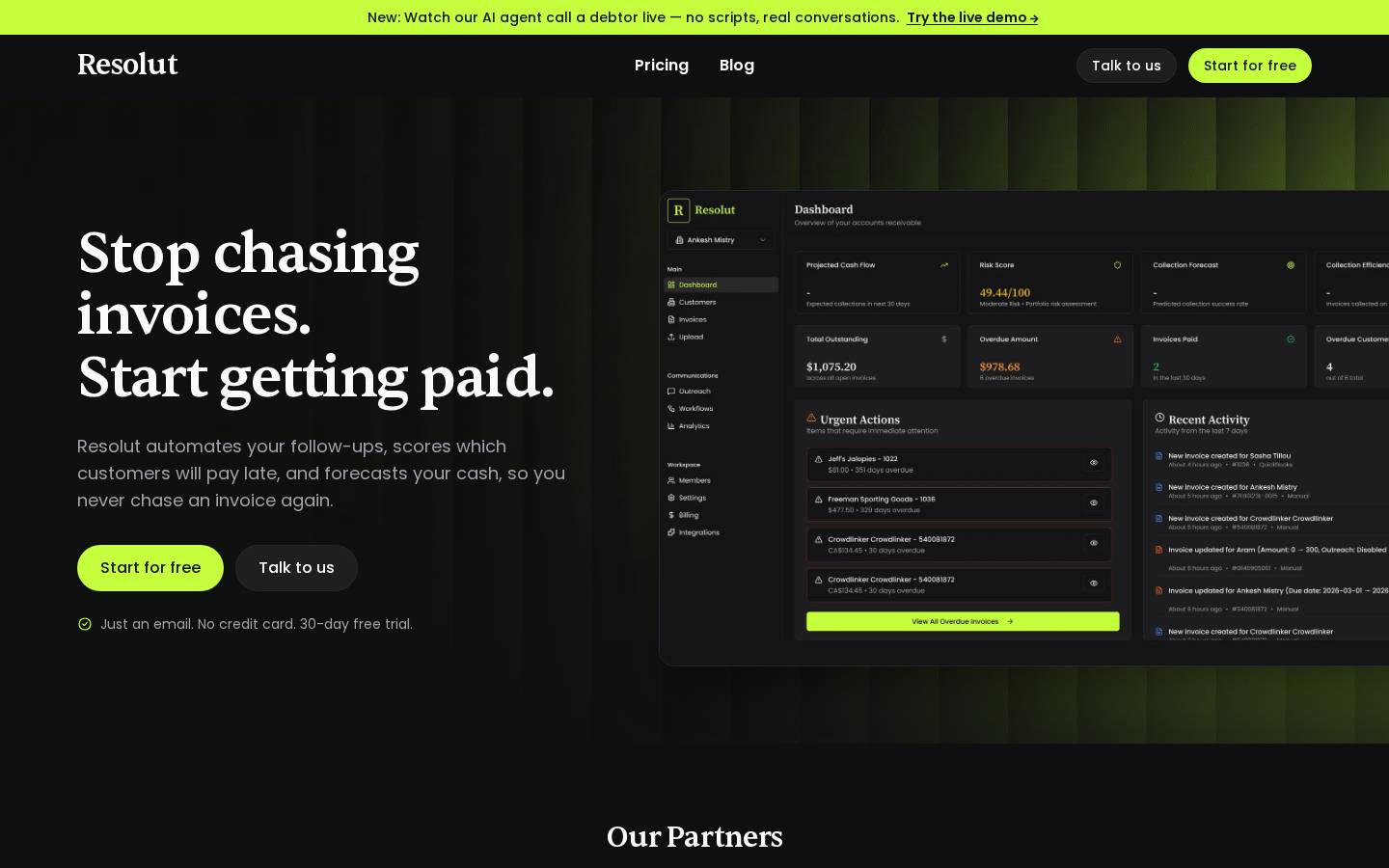 resolutai.com website screenshot