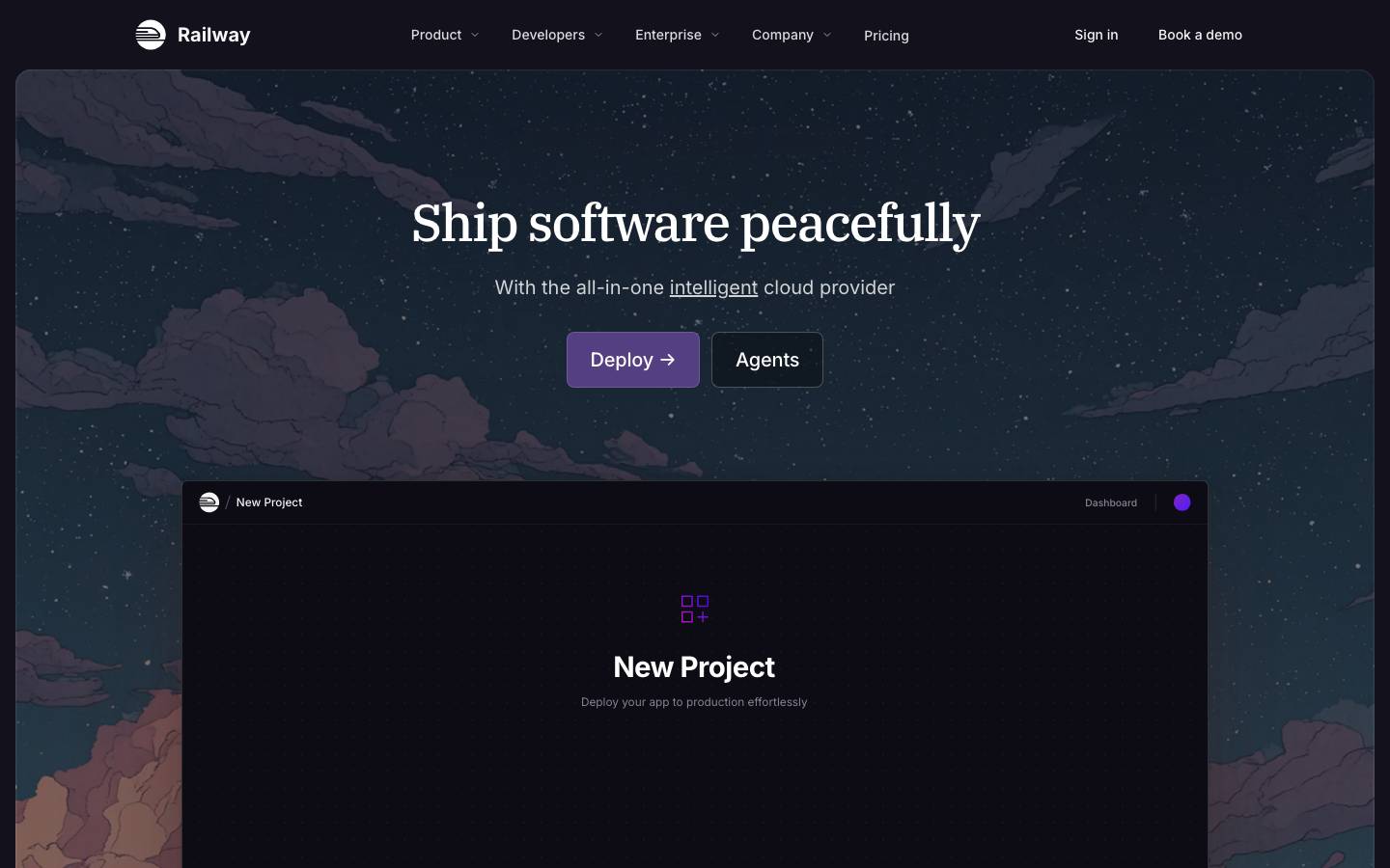 railway.app — Railway | The all-in-one intelligent cloud provider
